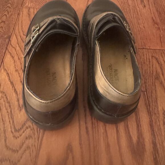 Naot Celesta Loafer Womens Shoe 7 7.5 EU 38 Black Leather Cork Insole Comfort - Picture 8 of 14